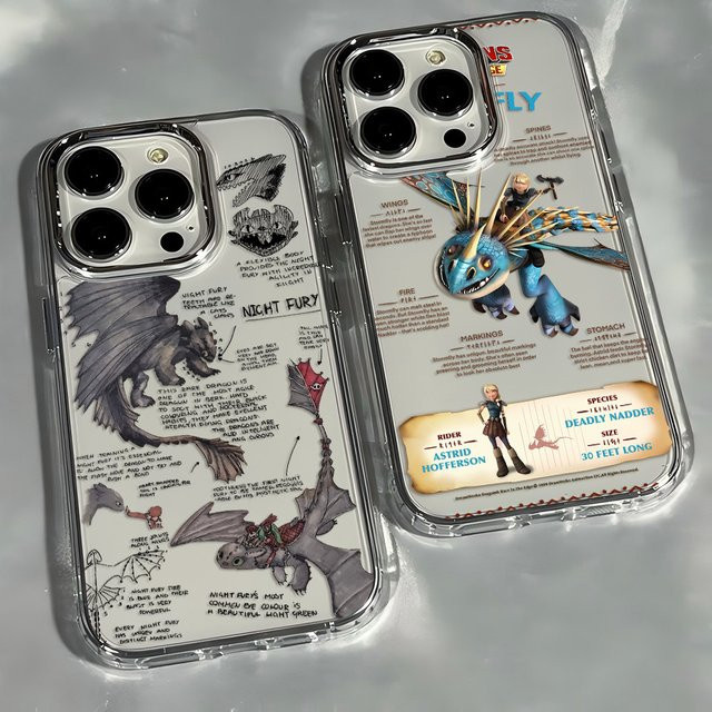 Zahnlose Handyhülle aus der Serie How to Train Your Dragons für Apple iPhone Modelle in Schwarz und Transparent - Bild 1