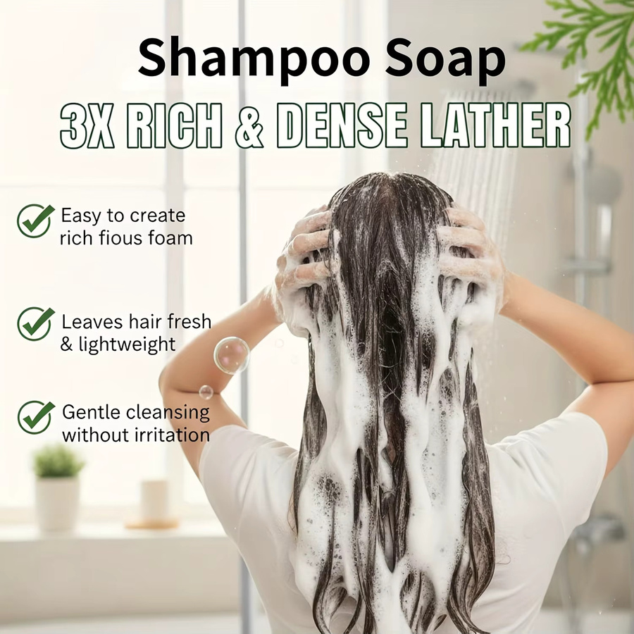 Kräuter-Shampoo-Seife, sanfte Reinigung, für alle Haartypen - Bild 4