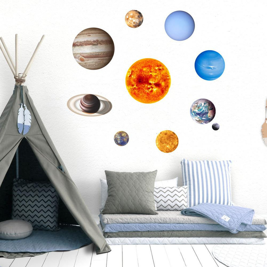 Leuchtender Wandaufkleber mit Sonnensystem-Thema von mfySpace aus PVC in Multicolor zur Dekoration für Dein Kinderzimmer oder Schlafzimmer - Bild 4