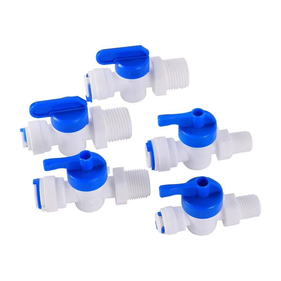 Kunststoff Kugelhahn mit Schlauch-Schnellkupplung und Innengewinde für Osmose-Aquarium Armaturen, Farbe: Weiß, Anschluss: 1/2 Zoll Innengewinde und 3/4 Zoll Kupplung - Bild 4