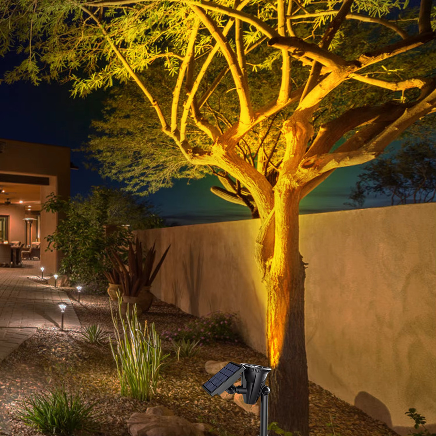 Intelamp Solar-LED-Outdoorstrahler in Schwarz für die Gartenbeleuchtung mit IP65 Wasserdichtigkeit - Bild 3