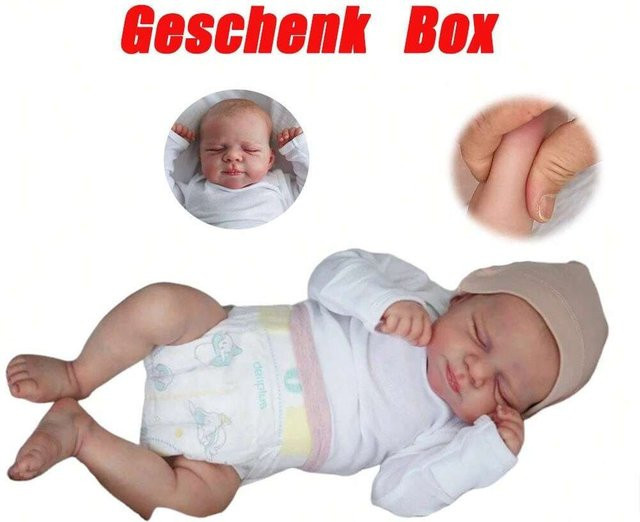 MC STAR Reborn Babypuppe, schlafendes Baby, 48 cm, bunt - Bild 1
