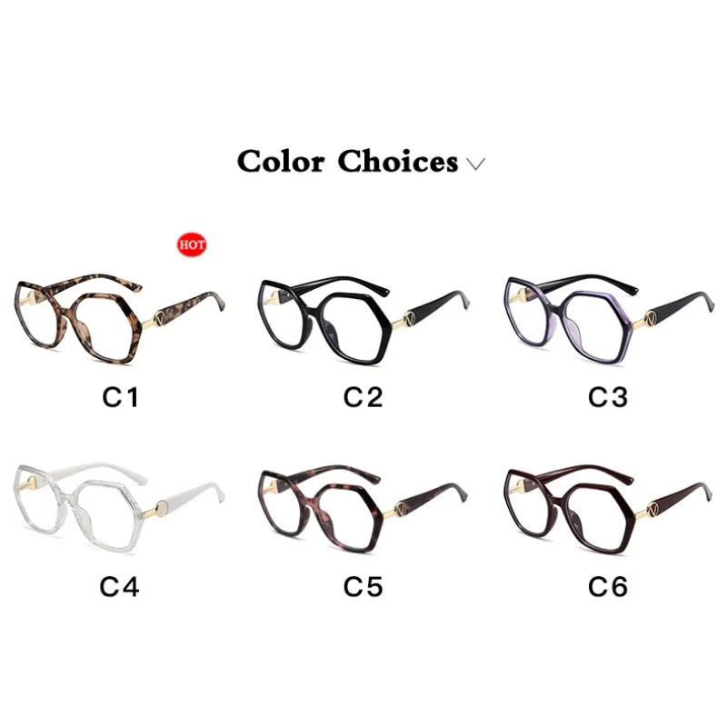Samjune Korrektionsbrille, Quadratisch, Metall, Vollrand, Damen, Blaulichtfilter - Bild 2