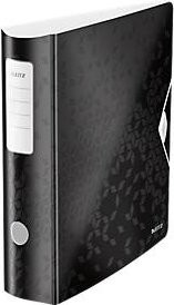 Leitz Ordner Active WOW Hebelordner DIN A4 aus Kunststoff, schwarz/grau, Rückenbreite: 82 mm - Bild 2