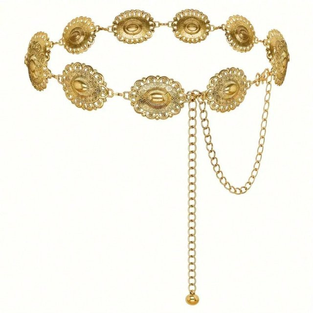 Taillenkette Damen, gold, 114 cm - Bild 1