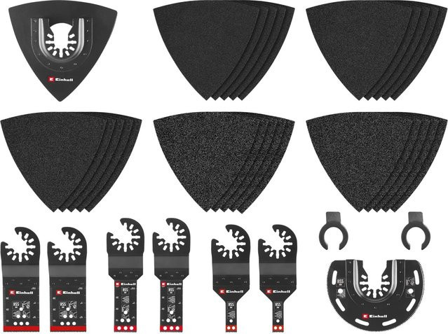 Einhell KFZ-Multitool-Set XL Plus-Case mit 35-teiligem Zubehör aus Sägeblättern und Schleifmitteln in Schwarz - Bild 1