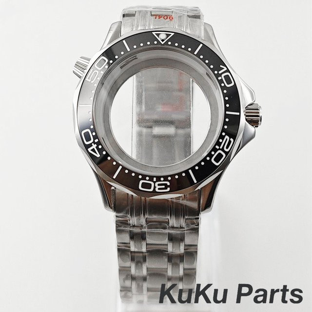 HUANXIAO Uhrengehäuse und Armband Edelstahl, Silber, 41 mm - Bild 1