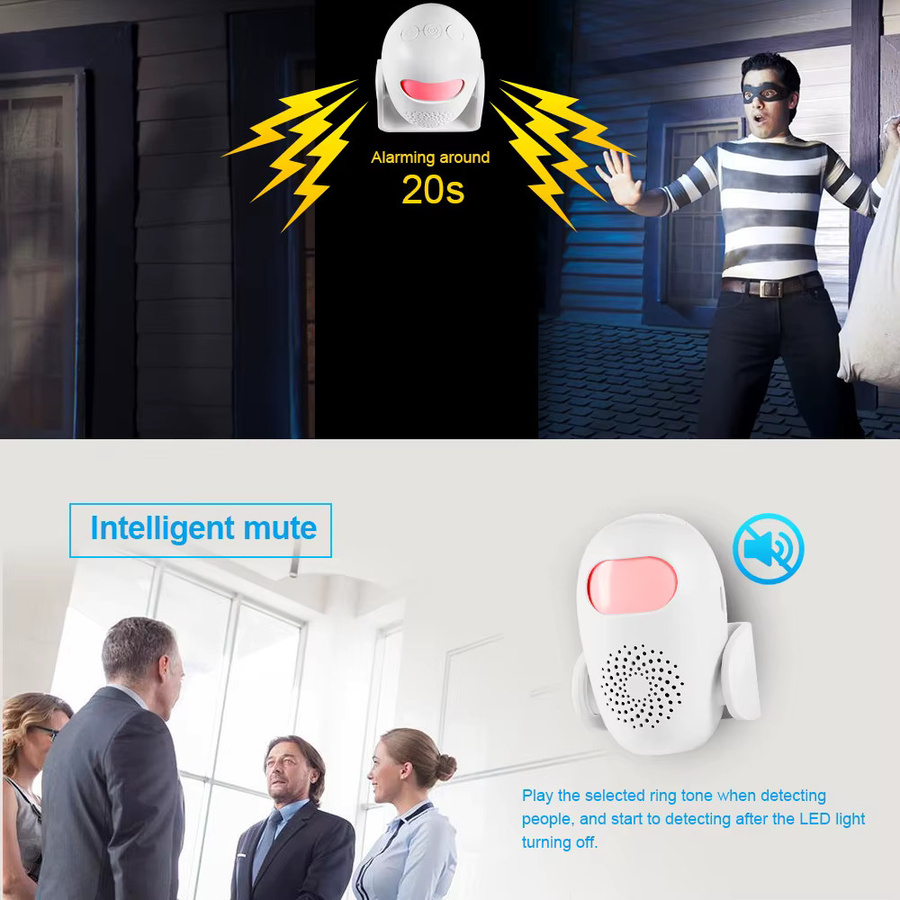 KERUI Smart M120 PIR Infrarot Bewegungsmelder und Anti-Diebstahl Alarm in Weiß - Bild 3