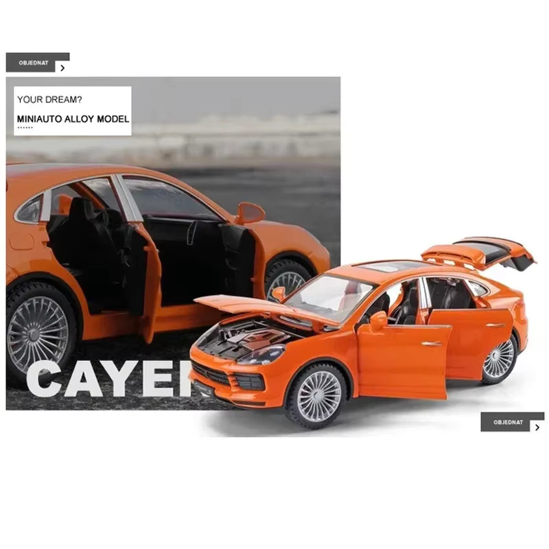 Maisto Cayenne Legierung Auto Modell, Druckguss Auto, mit Sound und Licht, Metall, Orange - Bild 2