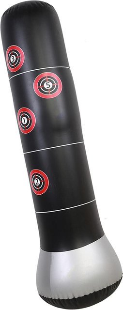 Fishine Aufblasbarer Box-Punching-Kick-Trainings-Tumbler-Bop-Bag mit Luftaufblaspumpe, gray - Bild 1