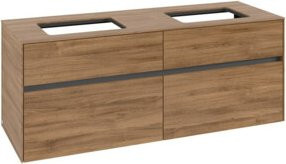 V&B Waschtischunterschrank Collaro für 2 Waschbecken in Kansas Oak, B/T/H: 140 x 54,8 x 50 cm - Bild 1