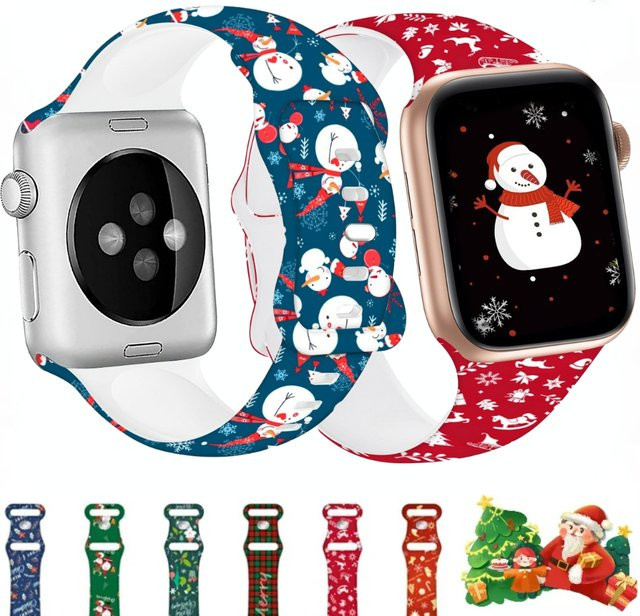 Uhrenarmband Silikon, Weihnachten, Bunt, Unisex - Bild 1