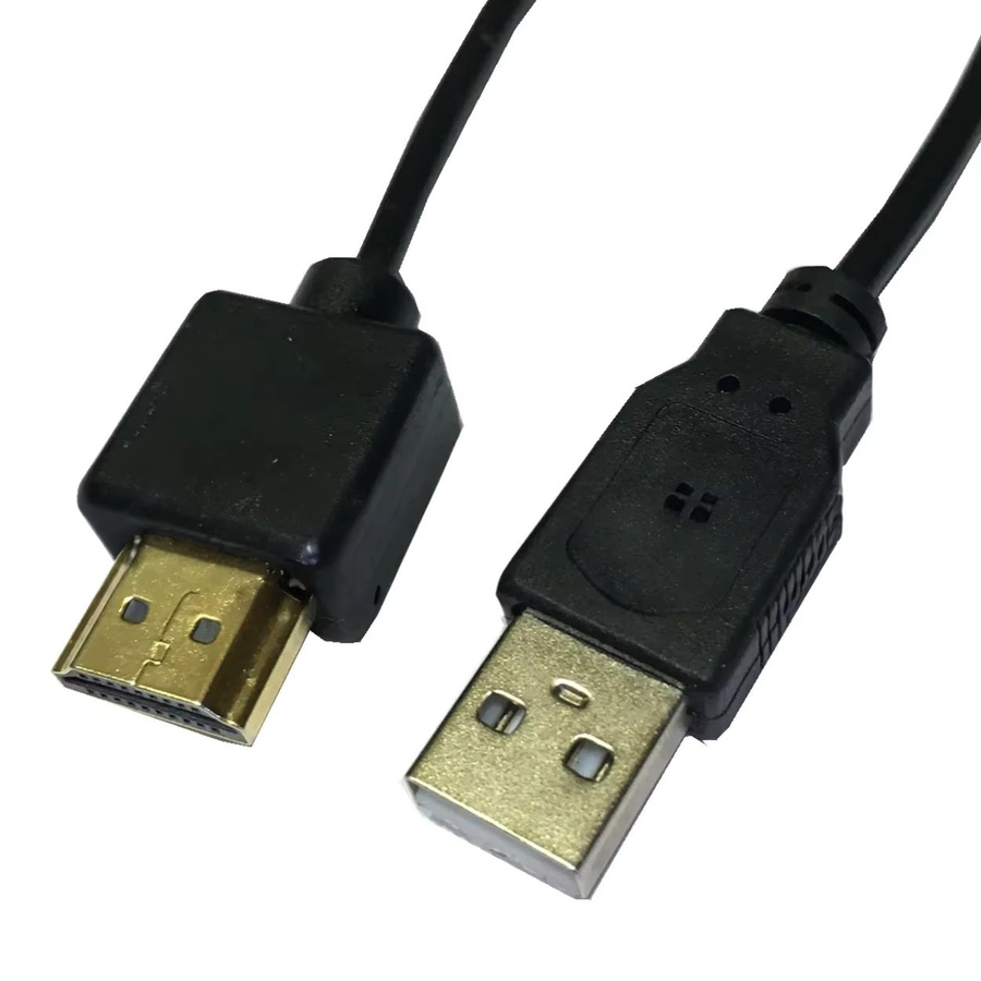 BSN HDMI auf USB 2.0 Adapter mit Stecker und Buchse in Schwarz - Bild 3