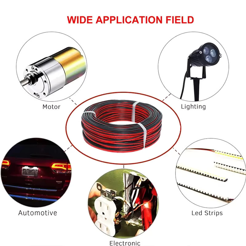 Bytebattle 2-adriges Reinkupferkabel UL2468 Anschlusskabel Rot und Schwarz 16AWG-30AWG 300V - Bild 5