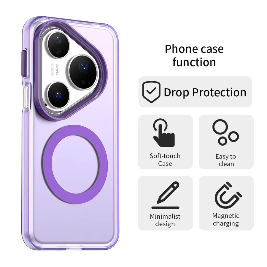 Magnetische stoßfeste Handyhülle für Huawei Pura 80, Pura 70 Pro Ultra, Mate 70 und 60 Pro + mit MagSafe Kompatibilität in Transparent oder Schwarz - Bild 4