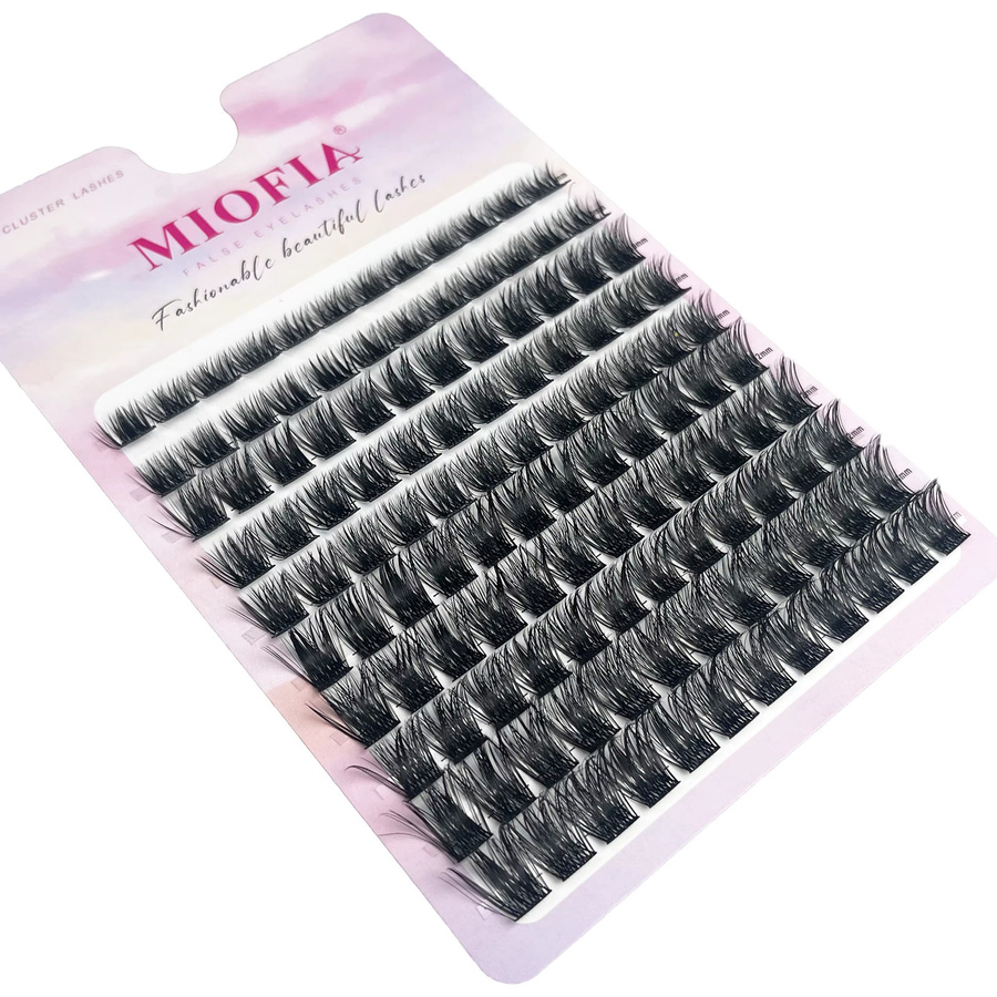 MIOFIA Wimpernverlängerungen, 120 Cluster D Curl 8–14 mm, Faux-Nerz, Unisex - Bild 5