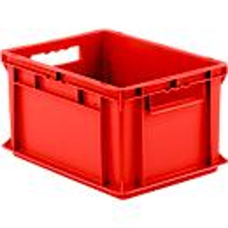 Stapelbarer EURO-Kasten EF 4220 von SSI Schäfer aus Polypropylen, rot, B/T/H: 300 x 400 x 220 mm, Inhalt 20,4 l, Tragkraft 15 kg - Bild 3
