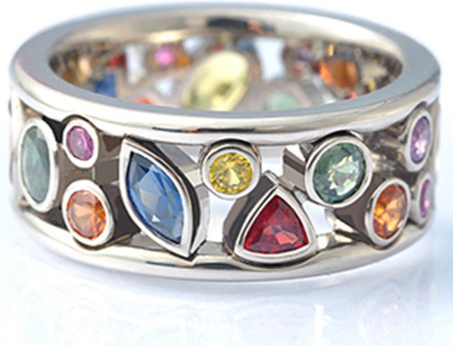Huitan Ring, geometrisch, Stein, Damen - Bild 1