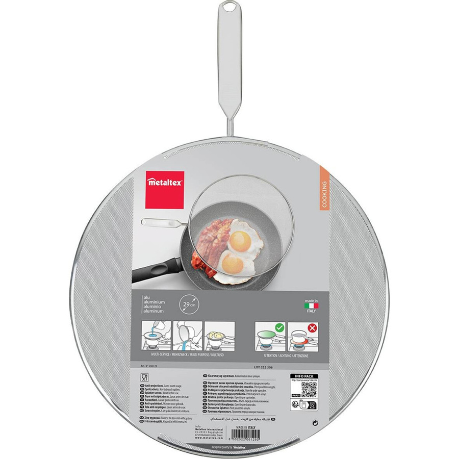 Metaltex Spritzschutz aus Aluminium in Silber, B: 42,4 cm, H: 29,2 cm, T: 0,6 cm - Bild 2