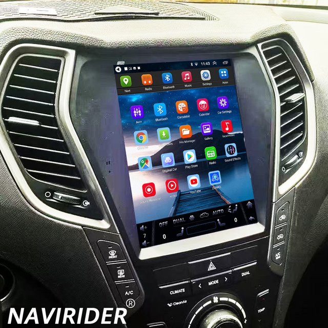 DSP Navirider Autoradio für Hyundai Santa Fe IX45 2012-2017 mit Android 15, Multimedia Video Player, Navi GPS und Carplay in Schwarz - Bild 1