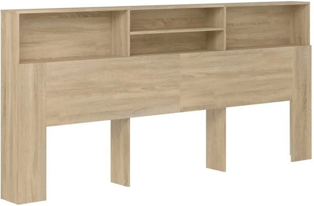 vidaXL Kopfteil mit integrierten Ablagen Sonoma-Eiche, Breite: 220 cm, Tiefe: 19 cm, Höhe: 103,5 cm - Bild 1