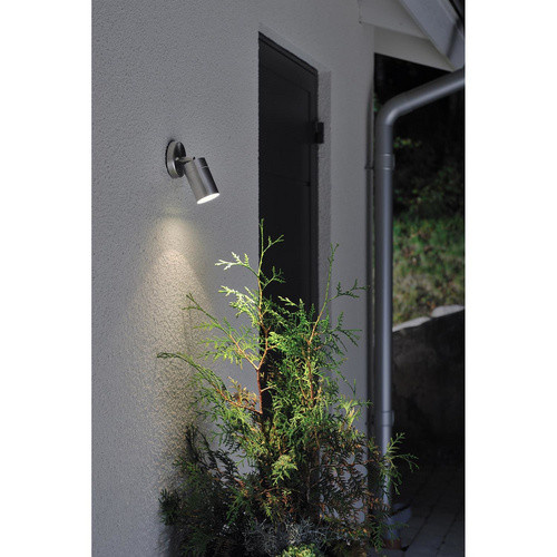 Konstsmide Wandspot Modena in Silber aus Edelstahl und Glas für den Garten mit IP44 Schutz und GU10 Fassung - Bild 4