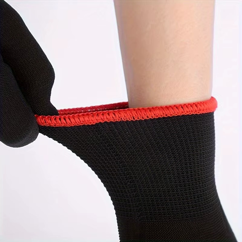 Atmungsaktive Gartenarbeitshandschuhe aus Nylon in Schwarz zum Pflanzen und Ausgraben - Bild 2