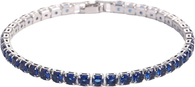 YM01-FASHION Tennisarmband, Kupfer, Zirkonia, Silber, Unisex - Bild 1