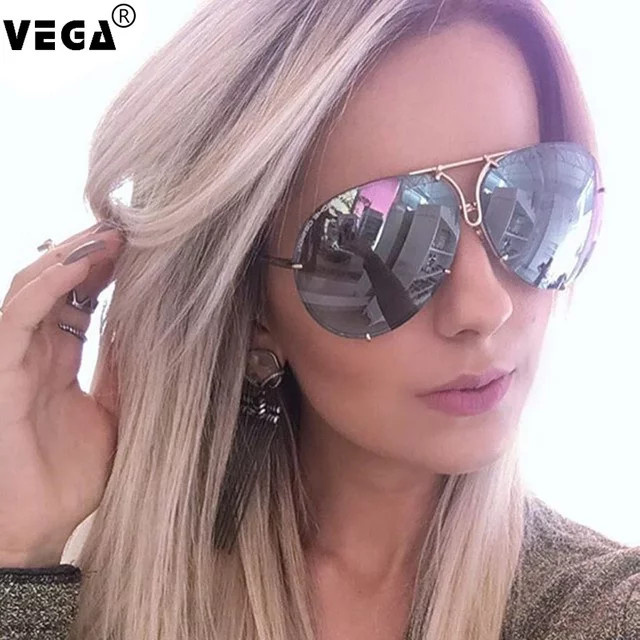 VEGA VG06 Sonnenbrille, randlos, Aviator, Metall, Damen - Bild 1
