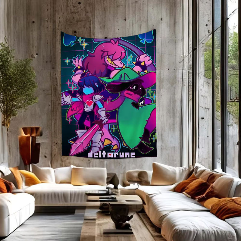 Deltarune Videospiel Wandteppich im Bohemian Tarot Stil, mehrfarbig, Textil, B/H: 70 x 50 cm - Bild 6