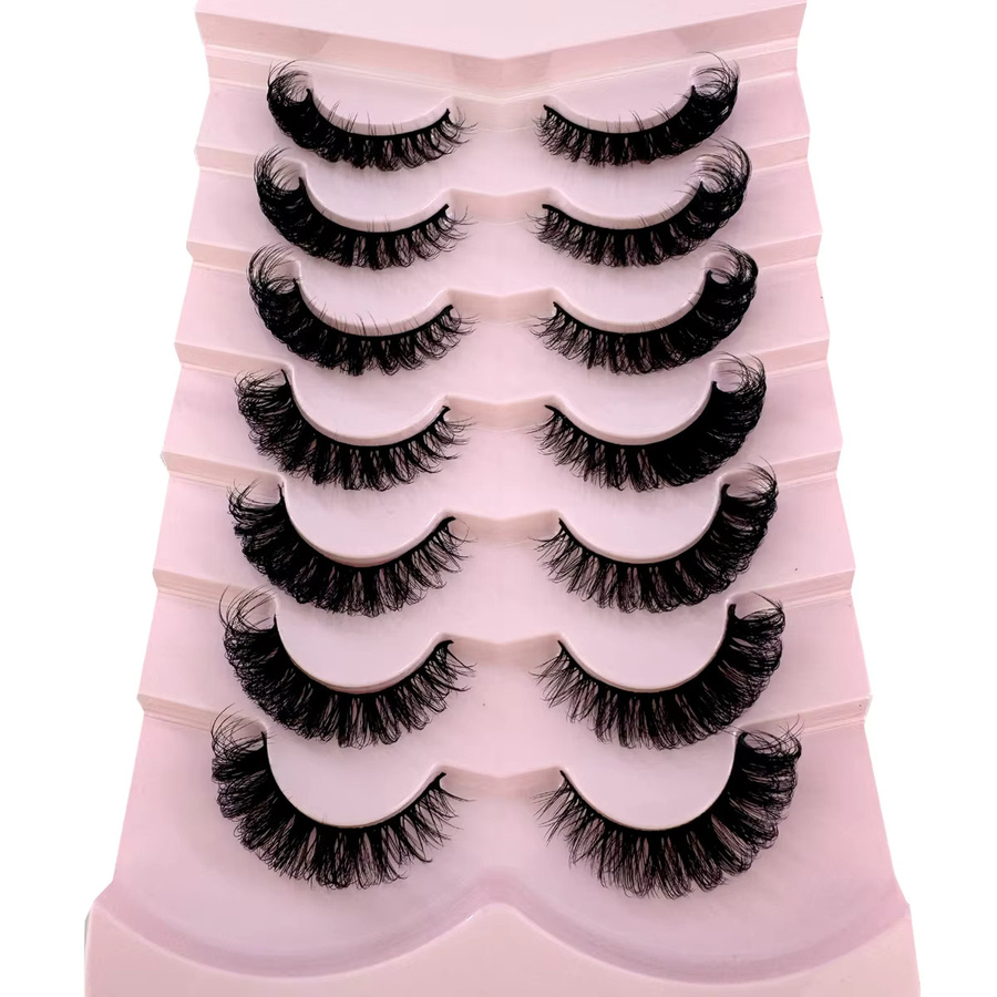 Ams Künstliche Wimpern, DD-gebogen, 3D, Schwarz, Unisex - Bild 3