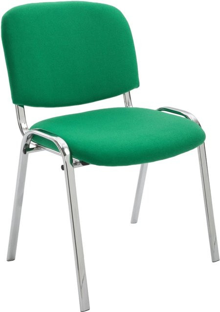 DELUKE Besucherstuhl ZAGREB Konferenzstuhl und Bürostuhl aus Stoff in Grün, B/T/H: 54 x 48 x 79 cm - Bild 1