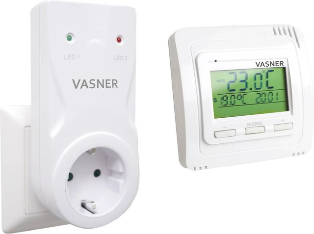 Vasner Funkthermostat-Sender VFTB-AS mit Steckdosenempfänger in Weiß - Bild 1