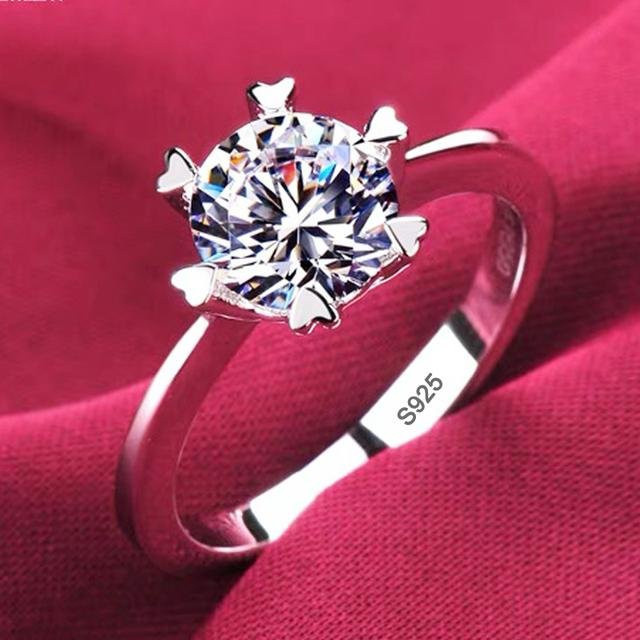 Ring 925 Silber, Weiß, Zirkonia, Diamant, Damen - Bild 1