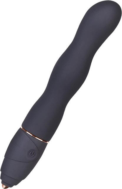 Edler G-Punkt-Vibrator aus Silikon in Gold oder Schwarz, Länge: 20 cm - Bild 1