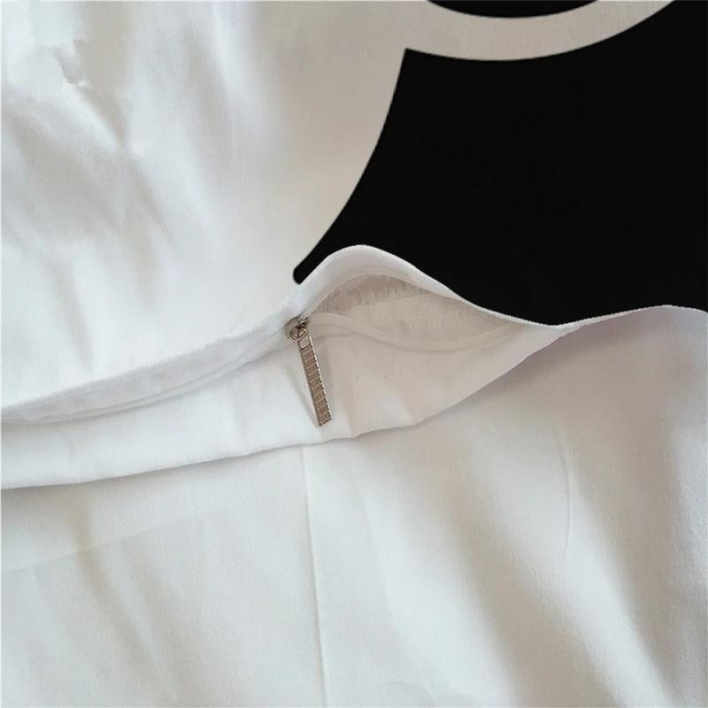Creative Homewares Bettwäscheset mit Kissenbezügen in Schwarz-Weiß mit Katzen- und Hundemotiv, B/H: 135 x 200 cm - Bild 2