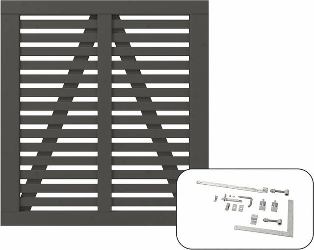 Plus Einzeltor Harmoni aus Nadelholz in Umbragrau, Breite: 100 cm, Höhe: 107 cm - Bild 1