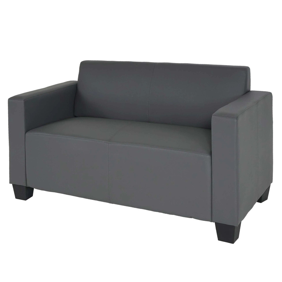 MCW Moncalieri 2er Loungesofa aus Kunstleder in Dunkelgrau - Bild 3