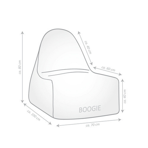 Sitting Point Sitzsack Boogie Felt in Anthrazit, B/T/H: 70 x 80 x 100 cm - Bild 3