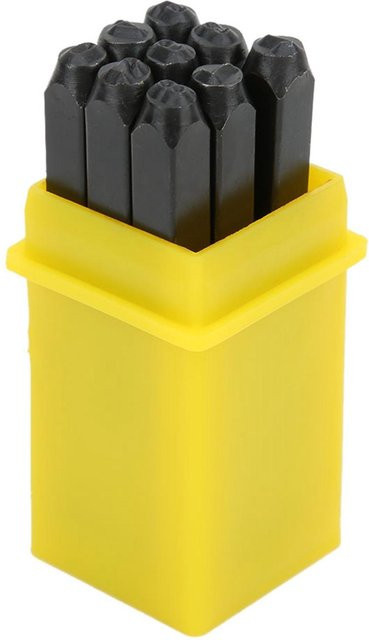 Igeteck Zahlen Punch Metall Stempel Set aus Kohlenstoffstahl in Gelb mit 3mm Dicke - Bild 1