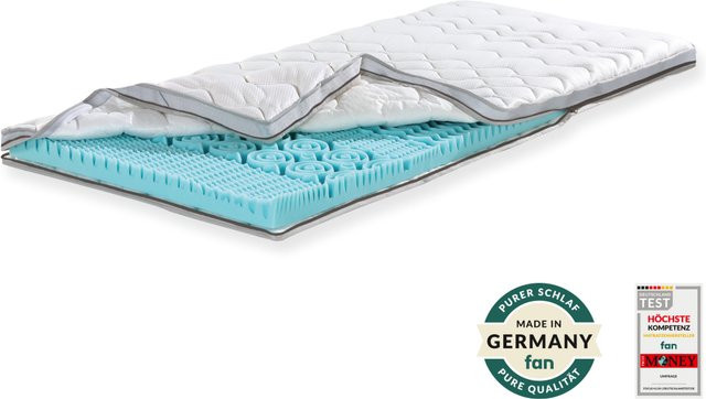 f.a.n. Premium Kaltschaum-Topper XXL Soft Plus in Weiß, B/T/H: 90 x 200 cm - Bild 1