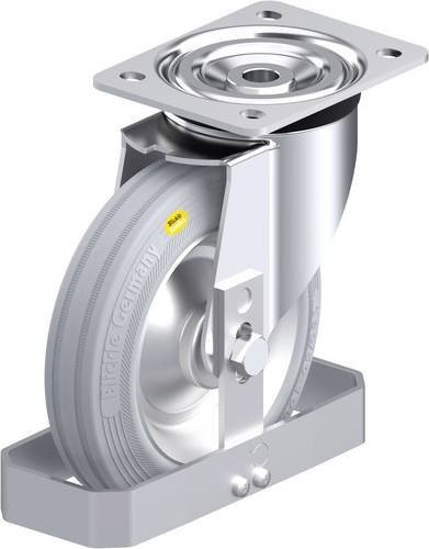 Blickle Stahlblech-Lenkrolle L-RD 182R-VLI-FS in Silber mit 180 mm Rad-Durchmesser und 300 kg Tragfähigkeit - Bild 1