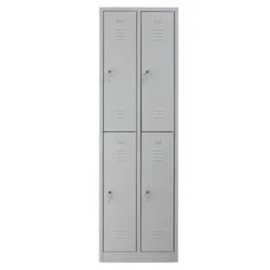 PROREGAL Garderobenspind Camel 4-Fächer in Grau mit Zylinderschloss, H x B x T: 195 x 60 x 50 cm - Bild 2