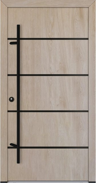 FM Türen Innentür AS68 Modell 22 Turner-Eiche Braun mit Beschläge Set Links B: 100 cm, H: 200 cm - Bild 1