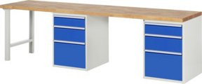 Rau Werkbank 7508A8 mit 6 Schubladen, Multicolor, B: 300 cm, T: 70 cm, H: 84 cm - Bild 1