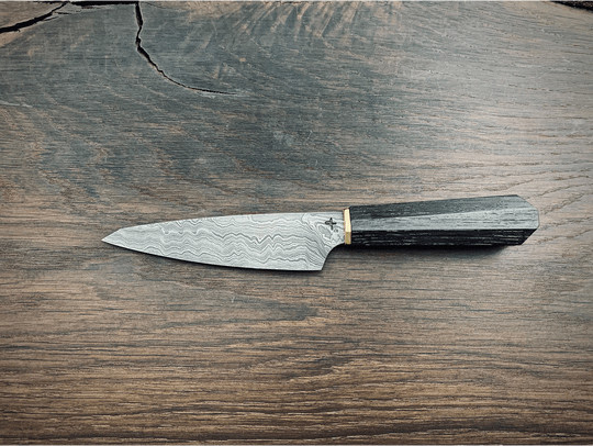 Hohenmoorer Gemüsemesser aus Damaststahl mit Holzgriff in Multicolour - Bild 1