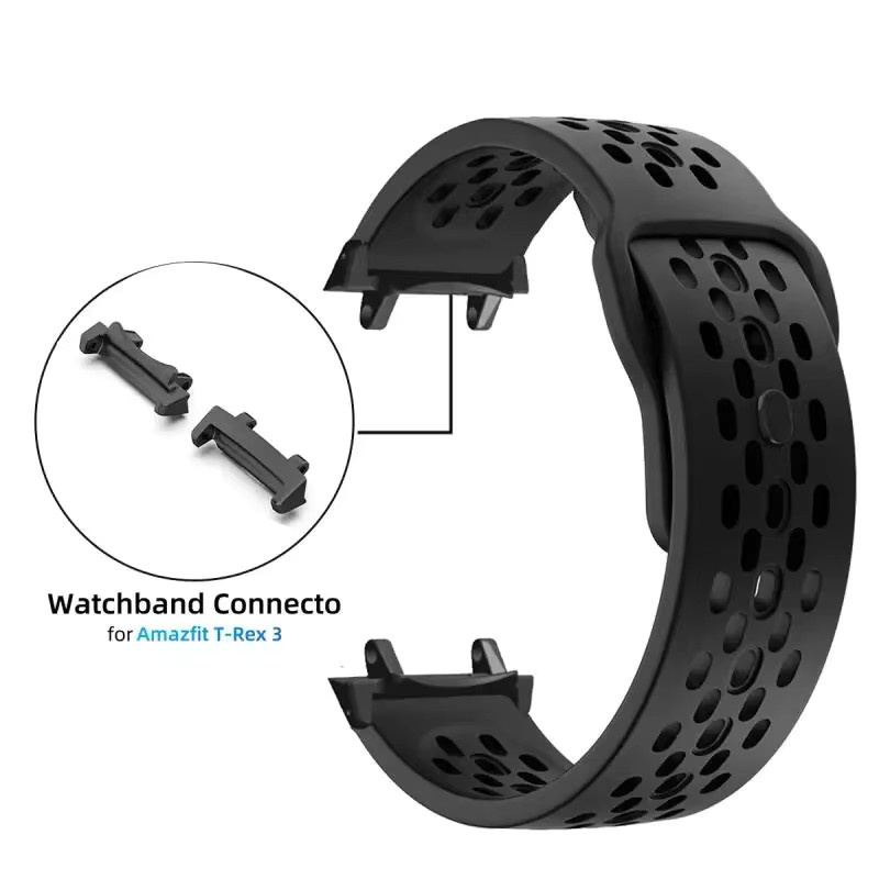 Huami Amazfit T-REX 3 Uhrenarmband, Silikon, Schwarz, Unisex - Bild 2