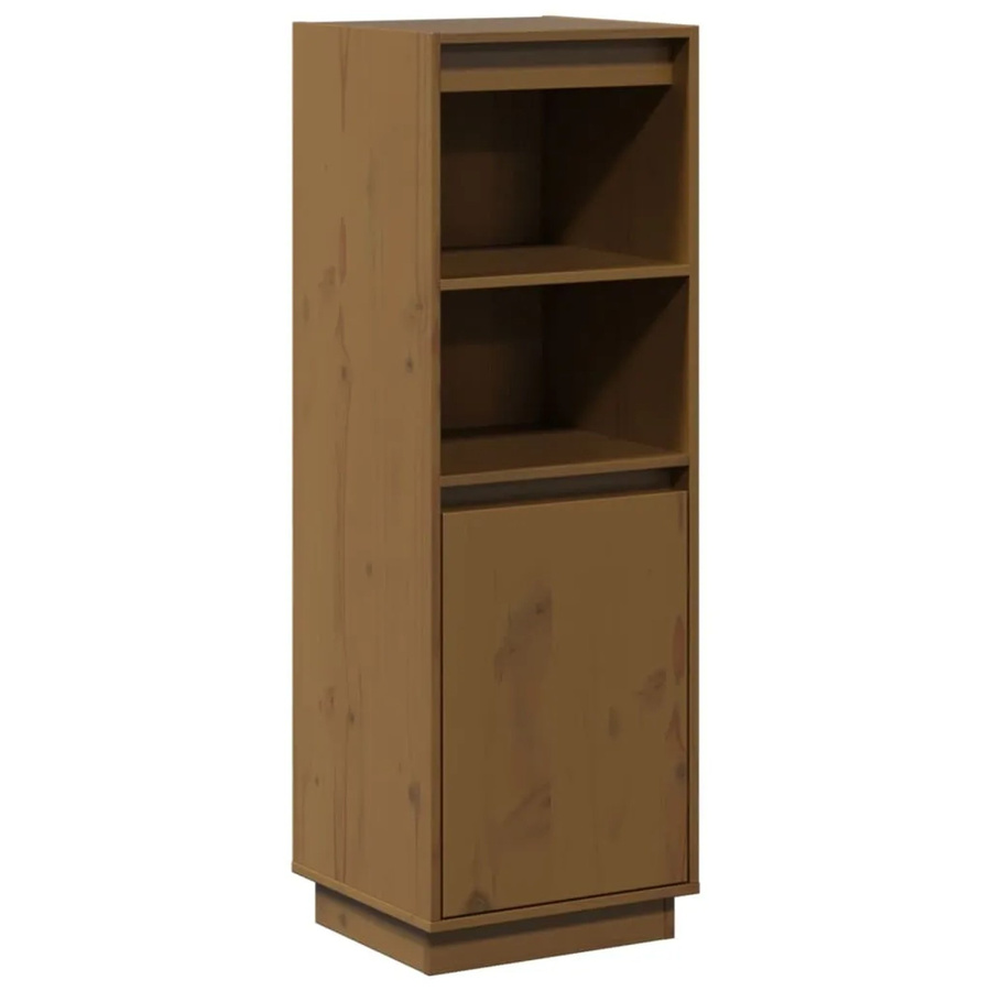 vidaXL Highboard aus Kiefer-Massivholz in Honigbraun, B/T/H: 37 x 34 x 110 cm - Bild 2