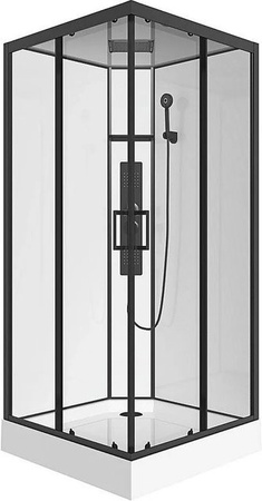 Tanito Duschkabine Schwarz Weiß Breite: 90 cm