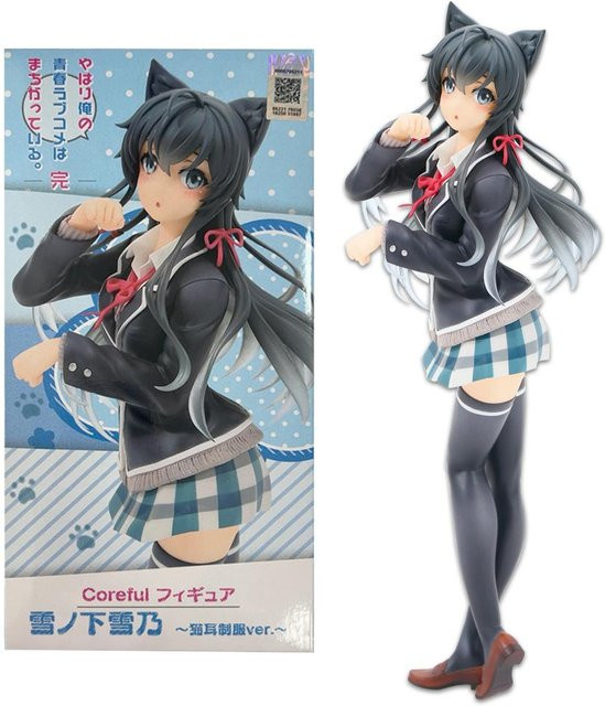 Anime Yukinoshita Yukino Figur, Nekomimi Seifuku Ver Modell, Schwarz - Bild 1